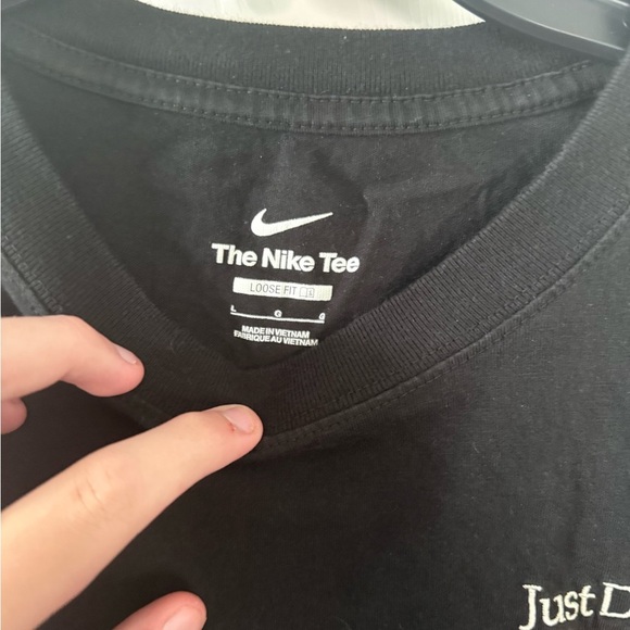 Nike Men's Black Tee with Red Logo - Picture 2 of 3